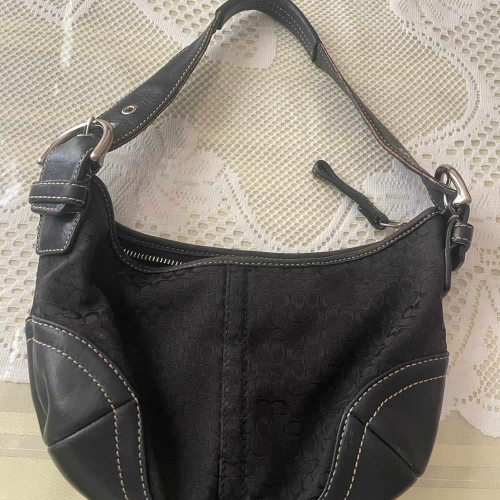 Coach Black Leather Women's Bag